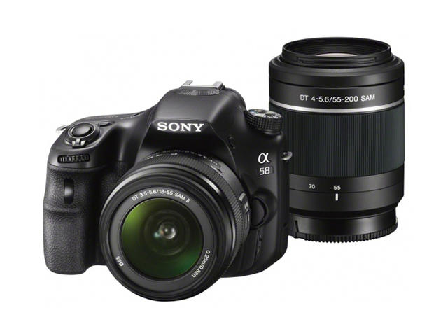 DSLR Sony Alpha 58 с обективи 18-55mm SAM II и 55-200mm SAM
