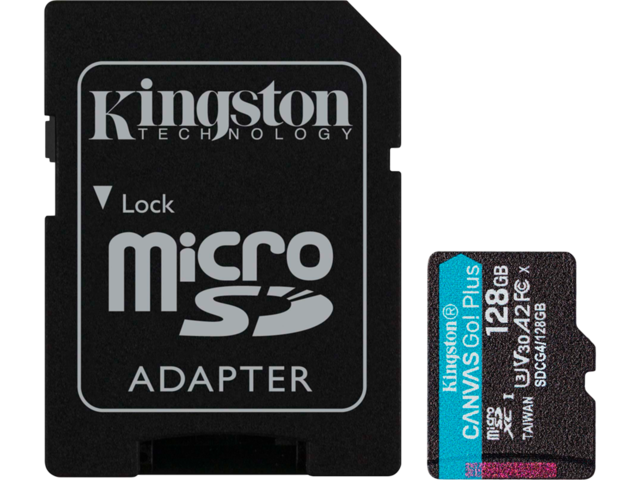 Карти памет 128GB microSDXC Kingston Canvas Go Plus Gen4