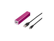 Външни батерии Външна батерия Hama "Candy bar" 2600 mAh, розова