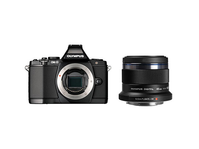 Mirrorless Olympus O-MD E-M5 с обектив 45mm f/1.8