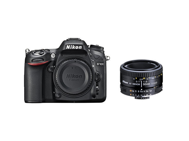 DSLR Nikon D7100 с обектив 50mm f/1.8D