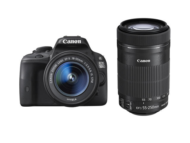 DSLR Canon EOS 100D с обективи 18-55mm IS STM и 55-250mm IS STM
