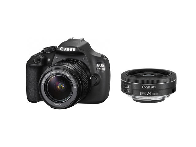 DSLR Canon EOS 1200D с обективи 18-55mm DC III и 24mm f/2.8 STM