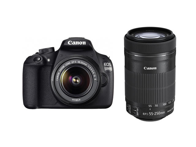DSLR Canon EOS 1200D с обективи 18-55mm IS II и 55-250mm IS STM
