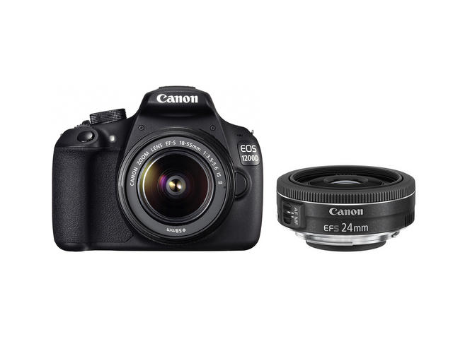 DSLR Canon EOS 1200D с обективи 18-55mm IS II и 24mm f/2.8 STM