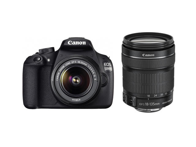 DSLR Canon EOS 1200D с обективи 18-55mm IS II и 18-135mm IS STM
