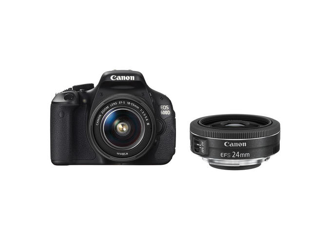 DSLR Canon EOS 600D с обективи 18-55mm DC III и 24mm f/2.8 STM