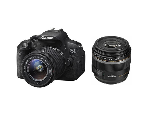 DSLR Canon EOS 700D с обективи 18-55mm IS STM и 60mm f/2.8 Macro USM