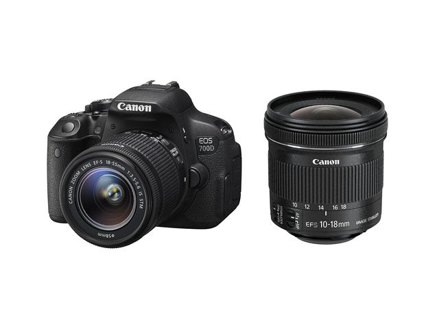 DSLR Canon EOS 700D с обективи 18-55mm IS STM и 10-18mm IS STM