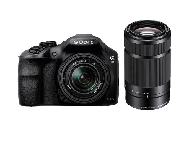 Mirrorless Sony Alpha 3000 с 18-55mm f/3.5-5.6 OSS и 55-210mm f/4.5-6.3 OSS