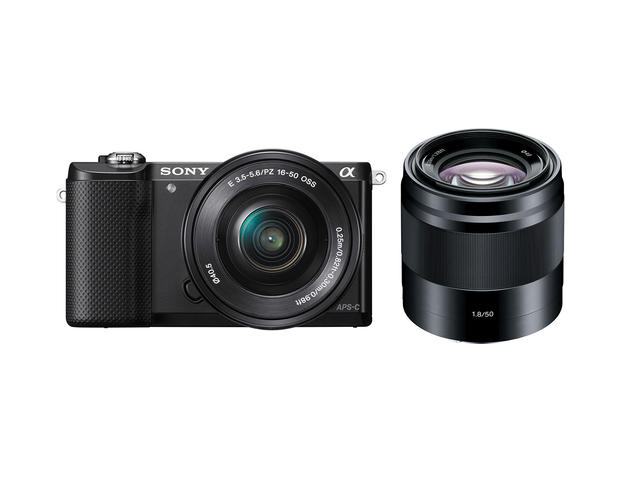 Mirrorless Sony Alpha 5000 с 16-50mm f/3.5-5.6 PZ OSS и 50mm f/1.8