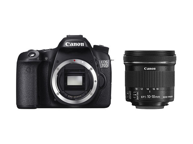 DSLR Canon EOS 70D с обектив 10-18mm f/4.5-5.6 IS STM