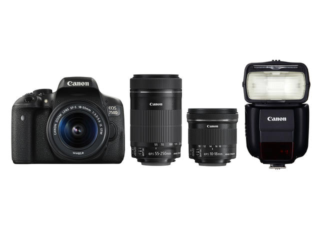 DSLR Canon EOS 750D с 18-55mm IS STM, 10-18mm IS STM и 55-250 IS STM