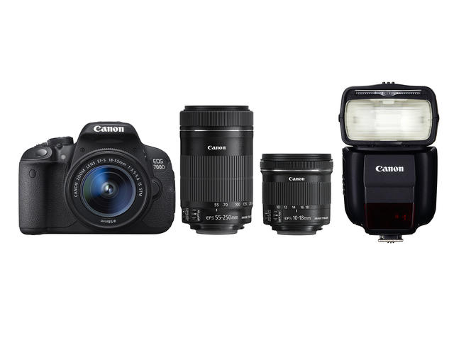 DSLR Canon EOS 700D с 18-55mm IS STM, 10-18mm IS STM и 55-250 IS STM