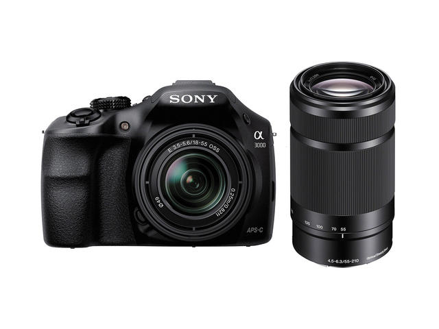 Mirrorless Sony Alpha 3000 с 18-55mm f/3.5-5.6 OSS и 55-210mm f/4.5-6.3 OSS