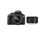 DSLR Canon EOS 100D с обектив 18-55mm DC III и EF 50mm f/1.8 STM