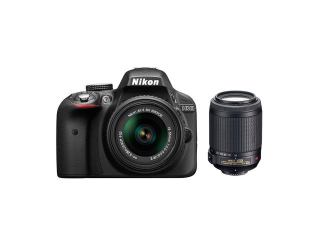 DSLR Nikon D3300 с обективи 18-55mm VR II и 55-200mm VR