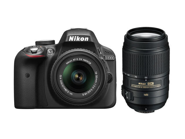 DSLR Nikon D3300 с обективи 18-55mm VR II и 55-300mm ED VR