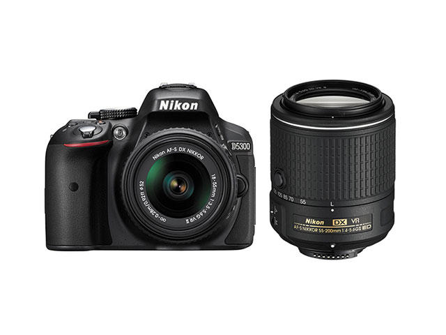 DSLR Nikon D5300 с обективи 18-55mm VR II и 55-200mm VR II